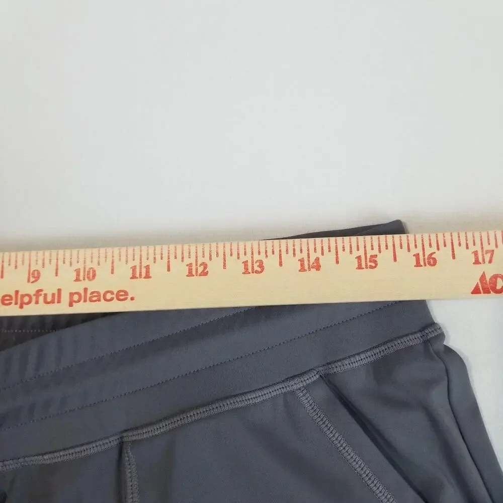 Zyia Active Jogger Pants Womens Large Gray Ankle Zipper Hem Stretch Athleisure